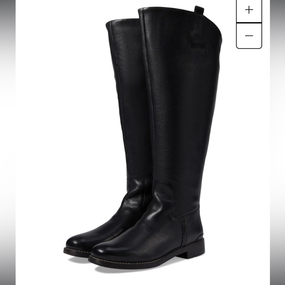 NEW Franco Sarto Womens Meyer Knee High Wide Calf Flat Boots -Black Size 7